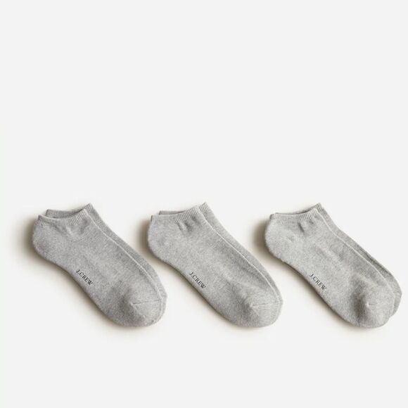 J‎ Crew Athletic Socks Three Pack Men’s Small Grey - Picture 1 of 4